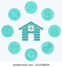 Cabin vector icon sign symbol