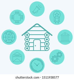 Cabin vector icon sign symbol