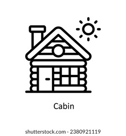 Cabin  vector  outline Design illustration. Symbol on White background EPS 10 File 