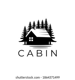 cabin vintage logo, vector illustration, design