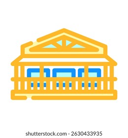 cabin wraparound porch color icon vector. cabin wraparound porch sign. isolated symbol illustration