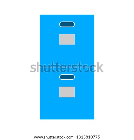 cabinet archive icon - vector file drawer - office storage - business document drawer icon