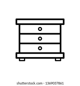 Cabinet, archive icon vector sign pictogram symbol logo illustration.