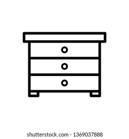 Cabinet, archive icon vector sign pictogram symbol logo illustration.