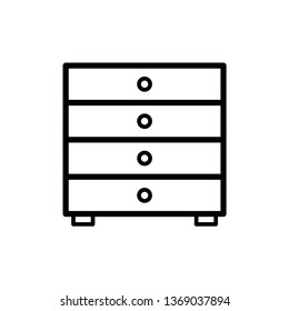 Cabinet, archive icon vector sign pictogram symbol logo illustration.