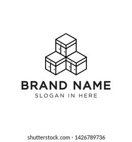 cabinet block logo template design V2