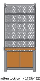 Cabinet, Cafe shop vector illustration