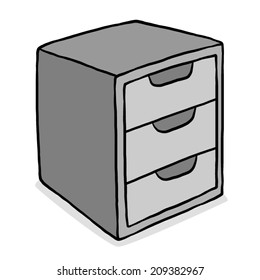 cabinet / cartoon vector and illustration, grayscale, hand drawn style, isolated on white background.