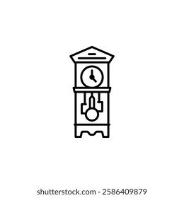 cabinet clock icon. home appliance icon line style. perfect use for logo, presentation, website, and more. modern icon design outline style