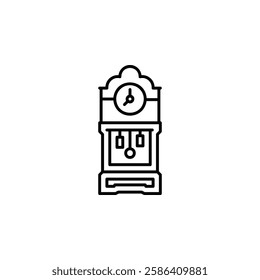 cabinet clock icon. home appliance icon line style. perfect use for logo, presentation, website, and more. modern icon design outline style