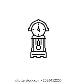 cabinet clock icon. home appliance icon line style. perfect use for logo, presentation, website, and more. modern icon design outline style