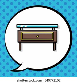 Cabinet closet doodle, speech bubble