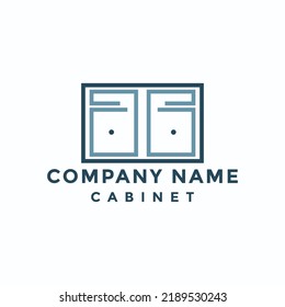 Cabinet company logo design template.