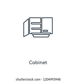 Cabinet concept line icon. Linear Cabinet concept outline symbol design. This simple element illustration can be used for web and mobile UI/UX.