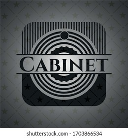 Emblema oscuro del gabinete. Retro. Ilustración vectorial. Detallado. 