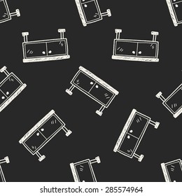 cabinet doodle seamless pattern background