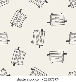 cabinet doodle seamless pattern background