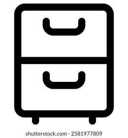 Cabinet Drawer Icon for Documentation File  Data