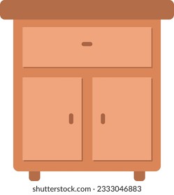 Cabinet Drawer Icon image. Suitable for mobile application.