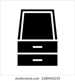 cabinet drawer line icon. Drawer isolated simple icon, on white background, eps 10.