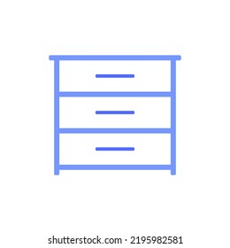 Cabinet with drawers icon. Vector illustration