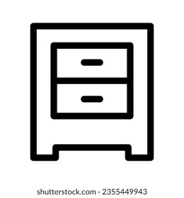 Cabinet Drawers Icon Vector Symbol Design Illustration