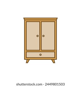 Cabinet Drawers Icon Vector Template Illustration Design