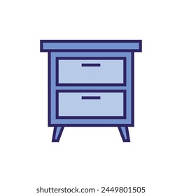 Schrank Schubladen Icon Vektorgrafik Vorlage Illustration Design