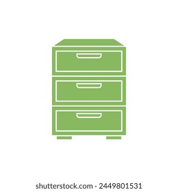 Cabinet Drawers Icon Vector Template Illustration Design