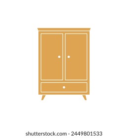 Cabinet Drawers Icon Vector Template Illustration Design