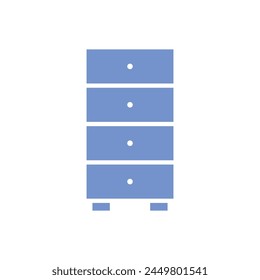 Cajones de gabinete Icono Vector Plantilla Ilustración Diseño