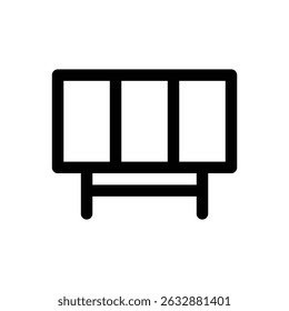 Cabinet. Editable stroke vector icon.