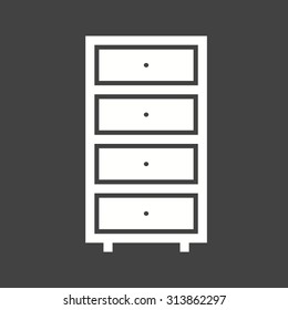 Cabinet, filing, file icon vector image.Can also be used for furniture design. Suitable for mobile apps, web apps and print media.
