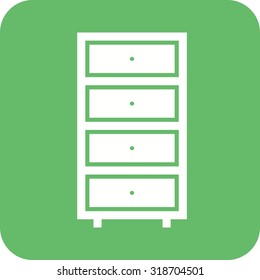 Cabinet, filing, file icon vector image.Can also be used for furniture design. Suitable for mobile apps, web apps and print media.