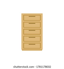 Cabinet. Flat document Cabinet, furniture icon, vector illustration isolated on white background