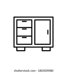 cabinet  flat icon design  eps 10 