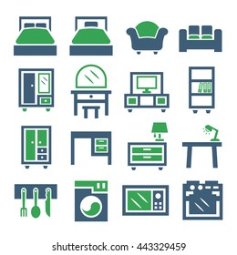 cabinet, furniture icon set