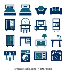 cabinet, furniture icon set