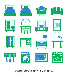 cabinet, furniture icon set