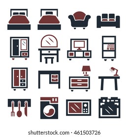 cabinet, furniture icon set