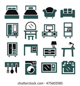 cabinet, furniture icon set
