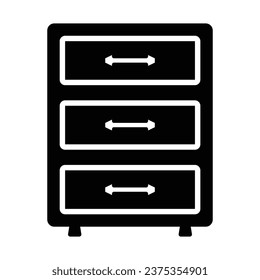 Cabinet, Furniture Icon, Vector Graphics