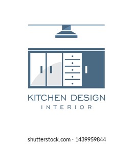 Cabinet Furniture Kitchen Set Interior Graphic Vector Logo Design 