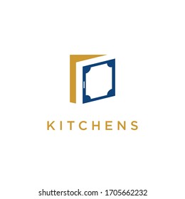 Cabinet Furniture For Kitchen Set Logo Vector.