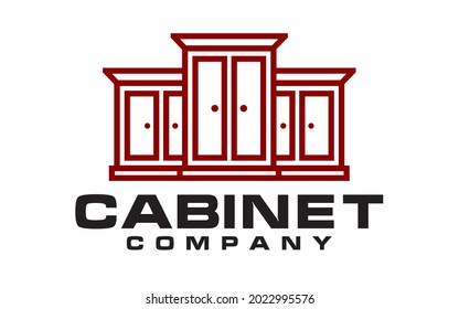 Cabinet Furniture Or Kitchen Set Vector Logo Designs