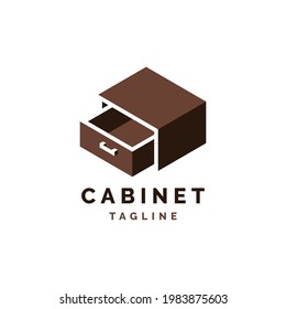 Cabinet furniture logo design symbol vector template