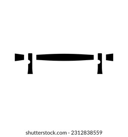 Gehäuse Griff Hardware Möbel passend Glyph Symbol Vektorgrafik. Gehäuse-Griff-Möbelbeschlag einzelne Symbolillustration