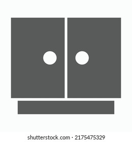 icono de gabinete, vector de closet, ilustración de localizador