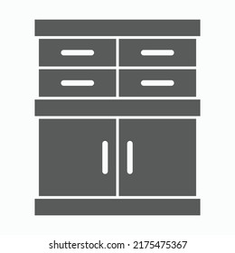 icono de gabinete, vector de closet, ilustración de localizador