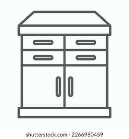 cabinet icon, closet vector, locker illustration